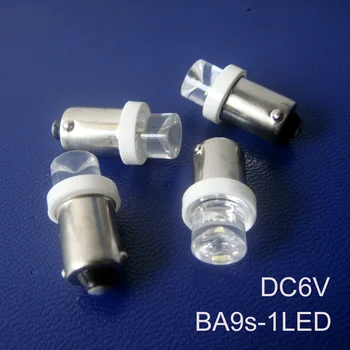 Aukštos kokybės 6 v BA9S led žibintai,BA9S DC6V LED signalinė Lemputė,LED BA9S Lemputė,LED Pilotas Lempos 6.3 V nemokamas pristatymas 100vnt/daug