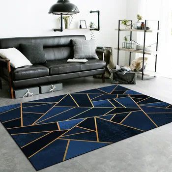 Šiuolaikinės mados grindų kilimas su sunkiojo metalo juodos linijos į kambarį