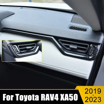 Toyota RAV4 XA50 2019-2021 2022 2023 RAV 4 Priedai Centrinio Valdymo Apdailos Juostelės ABS Anglies Automobilių Modifikavimo Lipdukas