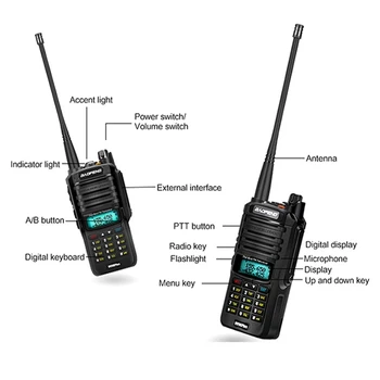 2022 Baofeng UV-9R plius geriau uv-xr vandeniui walkie talkie 10w belaidžio CB kumpis radijo stotis 30km uhf vhf dvigubos juostos radijo PX
