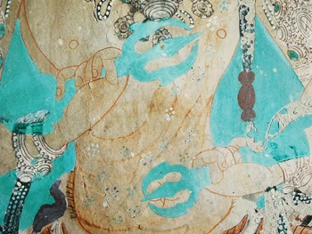 Top tradicinės Kinų tapybos drobė spausdina Dunhuang lasko šiuolaikinio namų dekoro Mogao Urvų tapyba Budda laikysena Nuotrauka 0