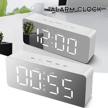 Veidrodėliai Skaitmeninis Laikrodis-Žadintuvas Daugiafunkcinis LED Ekranas, Laikrodis Paprastas Darbalaukio Ornamentu Namų svetainė, Miegamasis d88