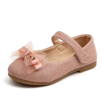 vaikų, kūdikių, mergaičių odiniai batai pavasario/rudens mados princesė batai su nėrinių lankas vaikai mergina studentų minkšto dugno sportbačiai