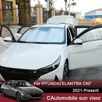 Automobilių Tentai nuo saulės UV Apsauga Hyundai Elantra CN7 2021-2025 Lango Užuolaidėlė nuo Saulės Pavėsyje Skydelis prekinis, galinis Stiklo Raštas Priedai