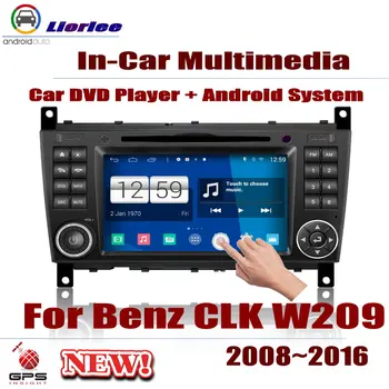 Mercedes Benz CLK W209 2008~2016 Automobilių Android Grotuvas DVD GPS Navigacijos Sistemą, HD Ekranas, Radijas Stereo Integruota Multimedijos