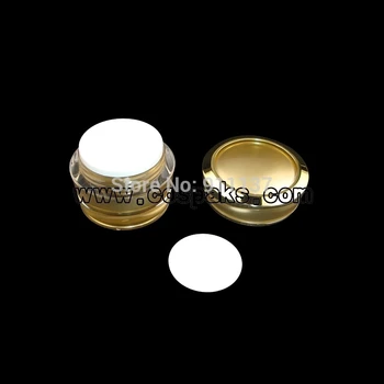 Auksas formos JA31-10ml mažus plastikinius indelius , mažos plastikinės talpyklos 10g , maža kosmetikos konteineriai akrilo
