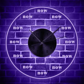 Dabar Yra Skaidrus LED Akrilo Sieninis Laikrodis Modernios Sienos Menas Žiūrėti Vėlai Asmuo Vilkinti Dovana Dekoratyvinių Laikrodis