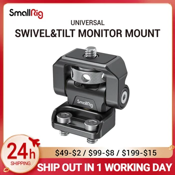 SmallRig DSLR Fotoaparatas Apkabos, Pasukami ir Pakreipti Reguliuojamas Monitoriaus Mount w/ Sraigtai tvirtinimas Stebėti 