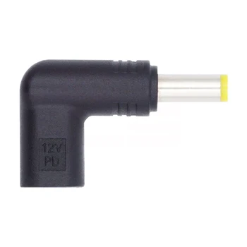 USB 3.1 C Tipo USB-C Moterų DC 12V kištukinis Adapteris PD Emuliatorius Sukelti 90 Laipsnių Kampu Nuotrauka 1