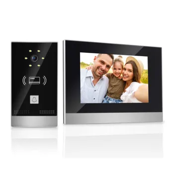 Vaizdo Kamera Doorbell Duris Telefono Domofonas Sistema su 7 Colių HD Monitorius Tuya Smart Naktinio Matymo Durys įėjimo Sistema RFID Villa Nuotrauka 0