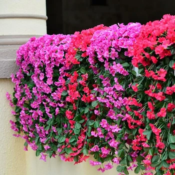 Dirbtinis Violetinės Sienos Ivy Gėlių Kabinti Gėlėmis Apsodinti Augalais Vestuves Sode Patalpų Lauko Dekoro Plantas Dirbtinis