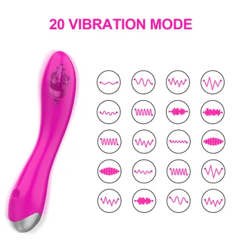 AV Lazdelė G Vietoje, Vibratorius, Sekso Žaislai, skirtas Moters Klitorio Stimuliatorius 20 Greitis Makšties Massager Moterų Masturbator USB Įkrovimas Nuotrauka 2