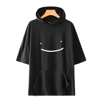 Dreamwastaken Trumpas Rankovės Mados Gobtuvu marškinėliai Vyrams, Moterims Vasaros Atsitiktinis Svajonė T shirts Harajuku Streetwear