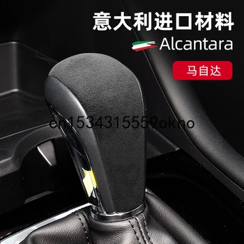 Už Mazda 3 Axela CX-30 2020 Alcantara Verstos Pavarų Rankovės Padengti Rankena Padengti Priedai