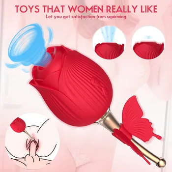 Rožių Formos Klitorio Gyvis Čiulpti Makšties Vibratorius Moterų Spenelių Gyvis Žodžiu Lyžis Klitorio Stimuliacijos Sekso Žaislai Moterims