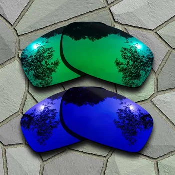Jade Žalia ir Violetinė Mėlyna Akiniai nuo saulės, Poliarizuoti Pakeitimas Objektyvai už Oakley Five Kvadratu