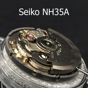 Originali Japonija Seiko Automatinis Mechanizmas NH35A Standartas Mechaninė Žiūrėti Judėjimo NH35A Balta Datewheel Watchmaker Endoprotezai