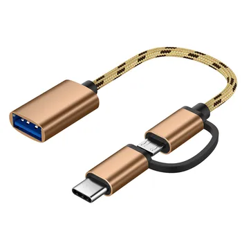 2 in 1 Kabelis USB 3.0 OTG Adapteris Micro OTG C Tipo Duomenų Sinchronizavimo Adapteris, skirtas 