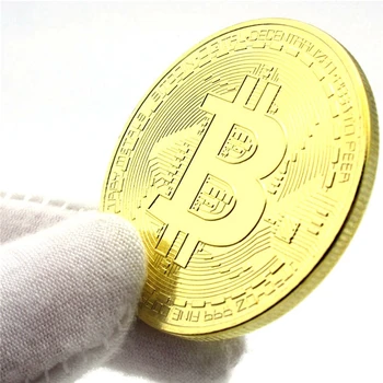 50pcs Bitcoin Kūrybos Suvenyrų Auksą, Sidabrą, Moneta, Kolekcines, Puiki Dovana Tiek Monetos Meno Kolekcija Fizinio Aukso Monetą