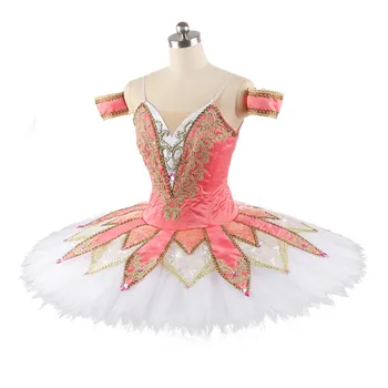 Naujo Dizaino Aukštos Kokybės Koralų Merginos Profesinės Šokių Tutu Veiklos Baleto Kostiumas