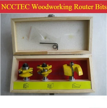 [3 vnt. kelvedžio bitai rinkinys] medienos apdirbimo frezos įrankiai, mediena maršrutizatorius mašinos | YG8 karbido medinėje dėžutėje