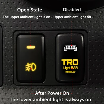 Toyota FJ Cruiser Stumti Išjungti Mygtukas LED Lightbar Rūko Šviesos diodų (LED) OEM Replacement Stumkite Jungiklį Apdailos Reikmenys Nuotrauka 1