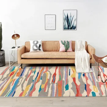 Madingas modernus Nordic spalvų kontrastas Abstrakčiai vandens virtuvė, svetainė, miegamojo lovos kilimų mat