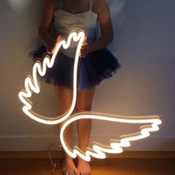 Angelo Sparno LED Neonas Pasirašyti Žibintai, Neoninis Baro Fono Sienos Kalėdų, Vestuvių Dekoravimas Fairy Princess Kambario Dekoro Neon Geltona Nuotrauka 2