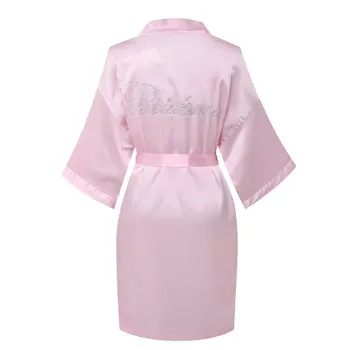 Yukata Skraiste Žaliojo Apsiaustu Satino Pižama Bridesmaid Suaugusių Moterų Chalatas Vestuvių kimono Vestuvių Nuotaka Sleepwear Nuotakos Suknelė