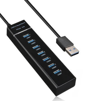 USB šakotuvas, 7 Port USB 3.0 Hub LED Nešiojamų Didelės Spartos Suderinama Air, Mac Mini/Pro, Paviršiaus Pro, KOMPIUTERĮ ir Nešiojamąjį kompiuterį