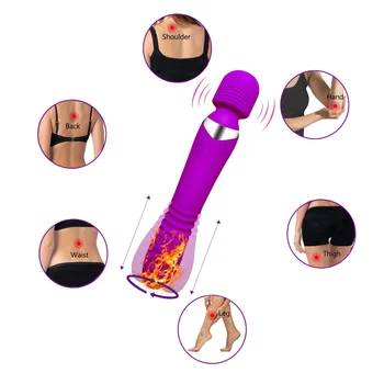 7 Vibracijos Režimai, AV Šildymo Ruožas Traukos Massager Dildo G Spot Vibratorius Moteris Galingas Suaugusiųjų Sekso Žaislai Clit Nuotrauka 2