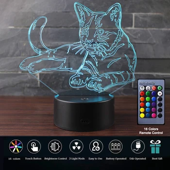 3D Cute Kačių Kūdikis Naktį Šviesos USB LED Stalo Lempa RGB Spalvinga Touch Miegamojo Puošimas, Vaikams, Vaikams, Atmosfera Gimtadienio Dovana