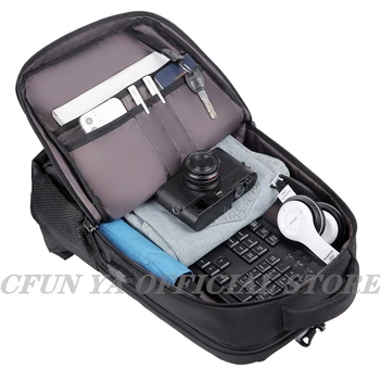 CFUN YA Vyrų USB Įkrovimo Laptop Backpack 15.6 colių Multifunkcinis Aukštosios Mokyklos Studentė Kuprinė Vyrų Kelionių Verslo Krepšys Nuotrauka 1
