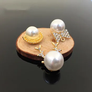 Karšto Pardavimo didmeninės 20pcs/daug perlų Vestuvių Deimantas, kalnų krištolas Mygtuką Mygtuką Crystal 